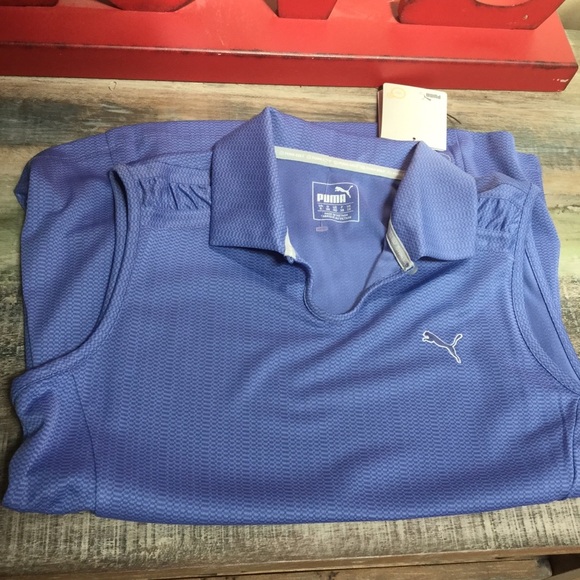 Puma Women Razor Back Kight Blue  Athletic Top NWT - Picture 3 of 3